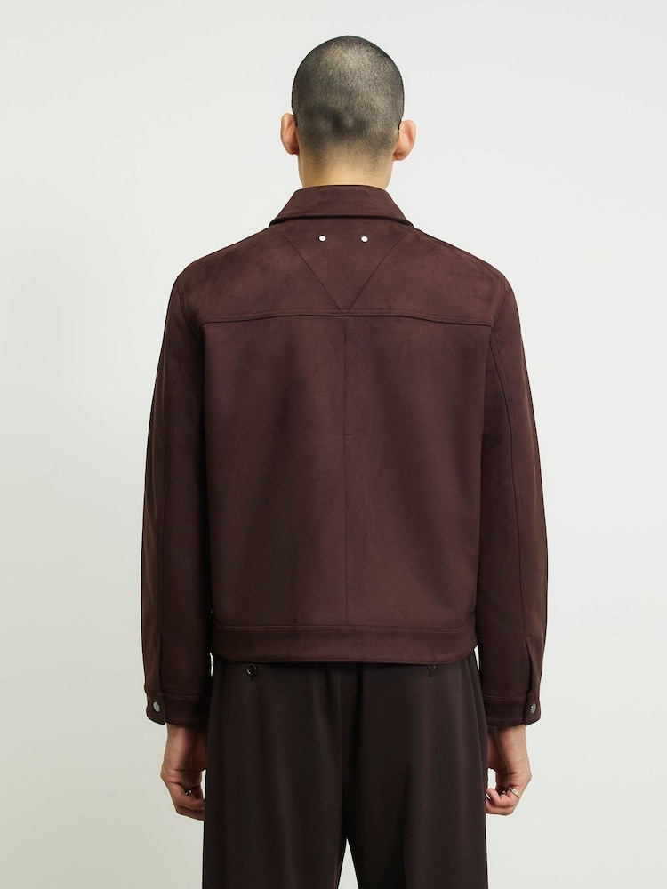 River Island Brown Suedette Jacket - Image 2 of 4