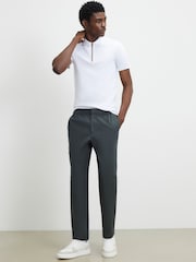 River Island White Muscle Fit Polo T-Shirt - Image 3 of 4