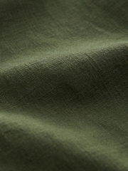 Khaki Green Linen Blend Knee Length Shorts - Image 5 of 5