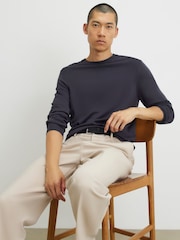 River Island Blue Slim Fit Crew Neck Sweater - Image 1 of 4