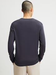 River Island Blue Slim Fit Crew Neck Sweater - Image 2 of 4