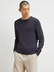 River Island Blue Slim Fit Crew Neck Sweater - Image 4 of 4