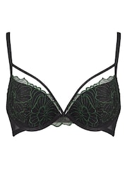 Ann Summers Dreamland Glitter Padded Plunge Black Bra - Image 5 of 5