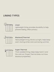 Grey Light Cloud Blackout/Thermal Cotton Eyelet Curtains - Image 5 of 8