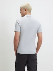 River Island Grey Muscle Fit Polo Shirt - Image 4 of 4