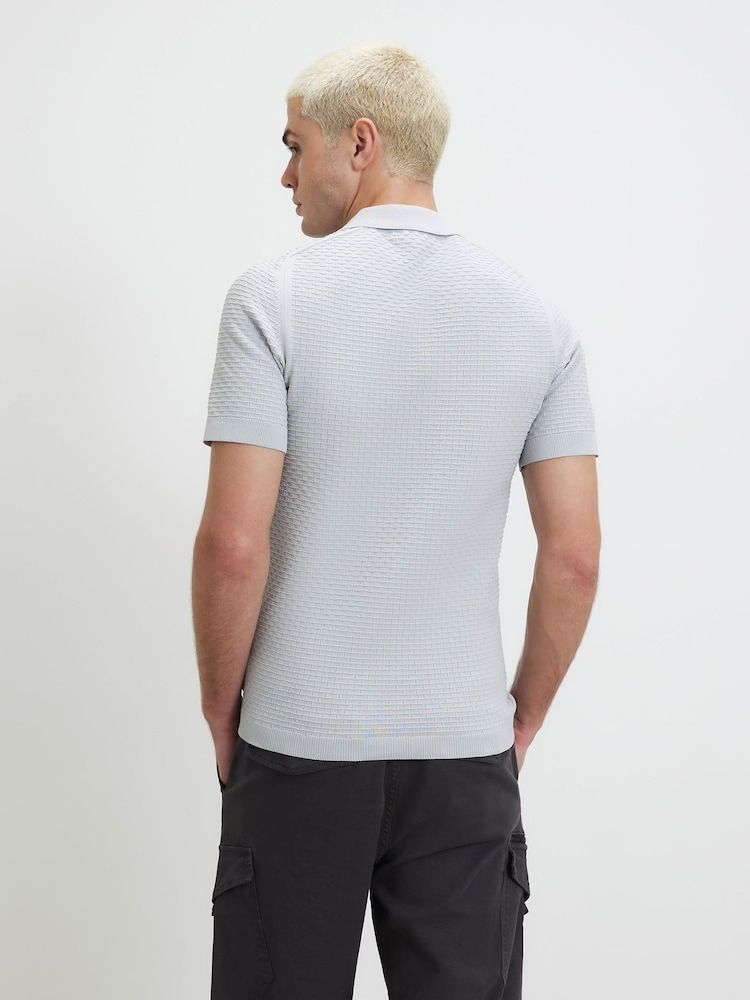 River Island Grey Muscle Fit Polo Shirt - Image 4 of 4 River Island Grey Muscle Fit Polo Shirt - Image 4 of 4