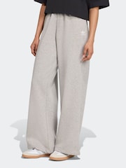 adidas Originals Grey Essentials Wide Leg Trousers Fleece - Image 1 of 7