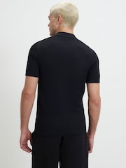 River Island Black Muscle Fit Polo Shirt - Image 2 of 4