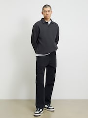 River Island Black Loose Fit Cargo Trousers - Image 1 of 4