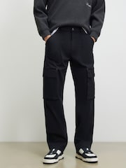 River Island Black Loose Fit Cargo Trousers - Image 4 of 4