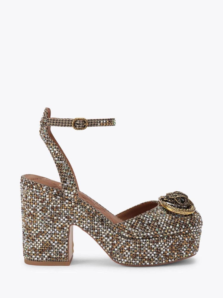 Kurt Geiger London Brown Chelsea Closed Platform Sandals - Image 1 of 4 Kurt Geiger London Brown Chelsea Closed Platform Sandals - Image 1 of 4