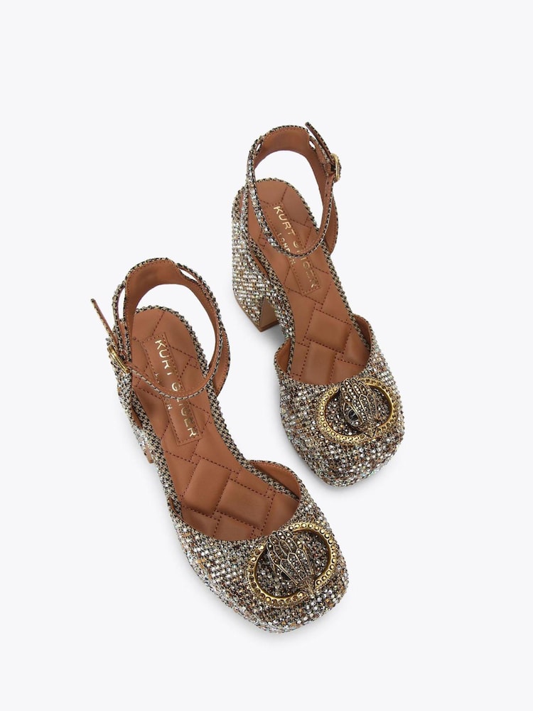 Kurt Geiger London Brown Chelsea Closed Platform Sandals - Image 2 of 4 Kurt Geiger London Brown Chelsea Closed Platform Sandals - Image 2 of 4