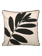 Fusion Natural Leaf Print Outdoor Cushion - Image 1 of 5