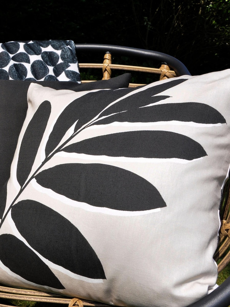 Fusion Natural Leaf Print Outdoor Cushion - Image 2 of 5