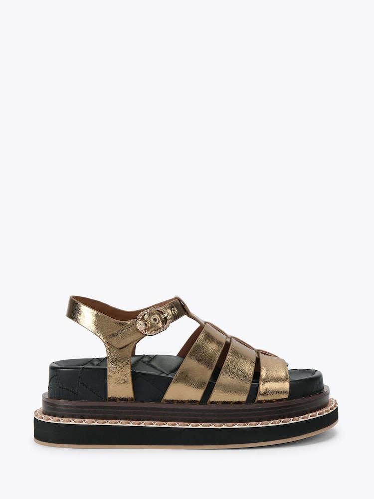 Kurt Geiger London Brown Orson Fisherman Sandals - Image 1 of 5