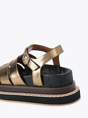 Kurt Geiger London Brown Orson Fisherman Sandals - Image 4 of 5