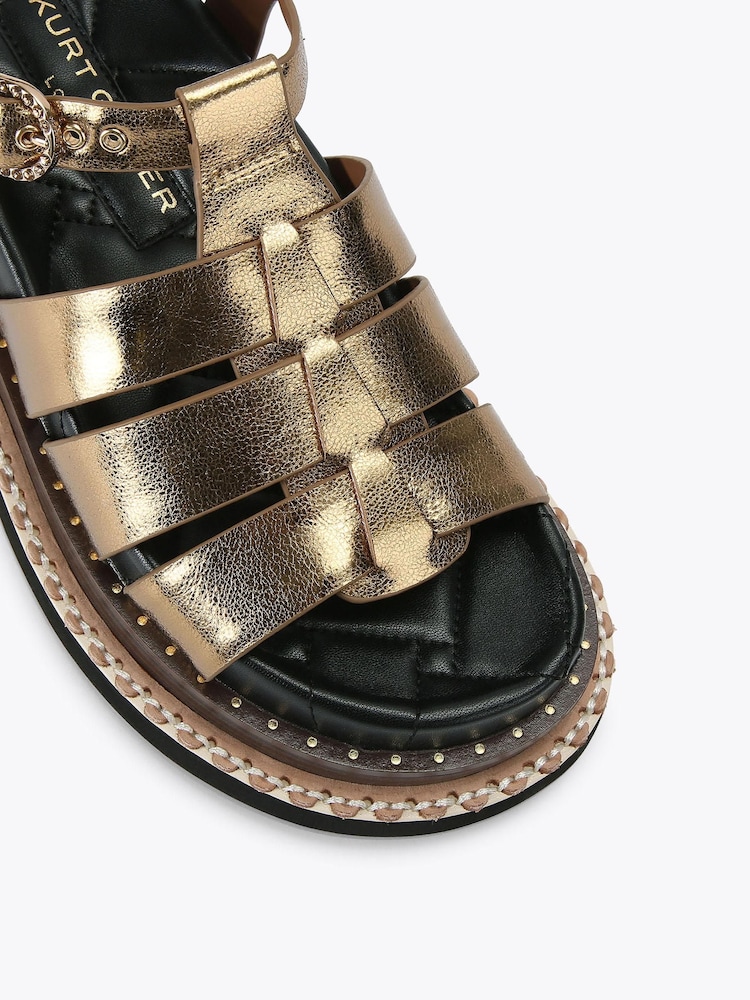 Kurt Geiger London Brown Orson Fisherman Sandals - Image 5 of 5