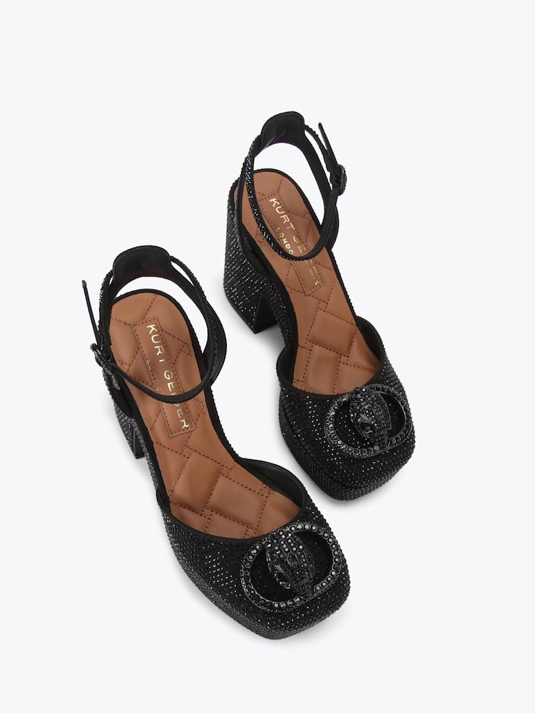 Kurt Geiger London Black Chelsea Closed Platform Sandals - Image 2 of 4 Kurt Geiger London Black Chelsea Closed Platform Sandals - Image 2 of 4