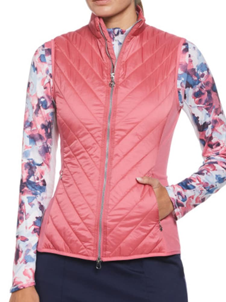 Callaway Apparel Ladies Pink Lightweight Quilted Gilet - Image 1 of 3