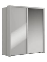 Wiemann Grey Peyton Glass and Mirror Sliding 2.6m Sliding Semi Fitted Wardrobe - Image 2 of 6