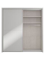 Wiemann Grey Peyton Glass and Mirror Sliding 2.6m Sliding Semi Fitted Wardrobe - Image 3 of 6