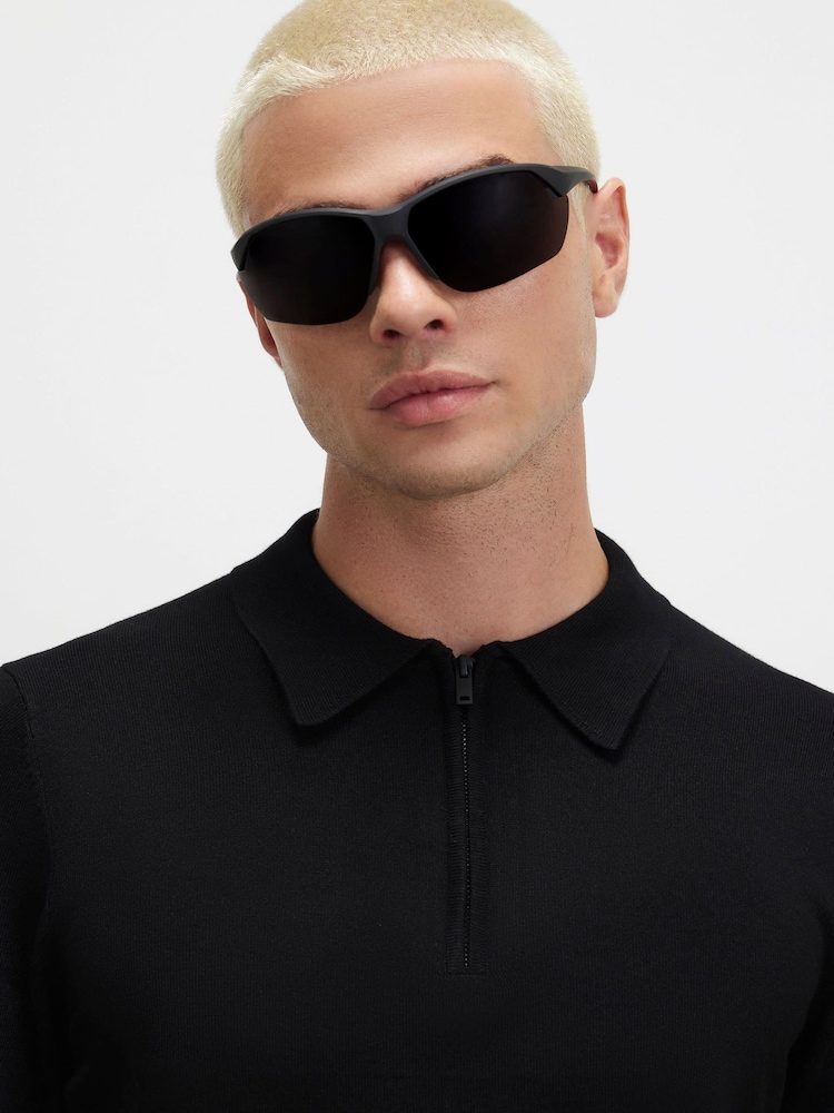 River Island Black Slim Fit Essential Polo Shirt - Image 4 of 4