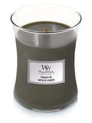 Woodwick Green Medium Hourglass Scented Candle with Crackle Wick Fir - Image 3 of 4