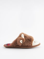 Brown Hamish The Highland Cow Mule Slippers - Image 4 of 7