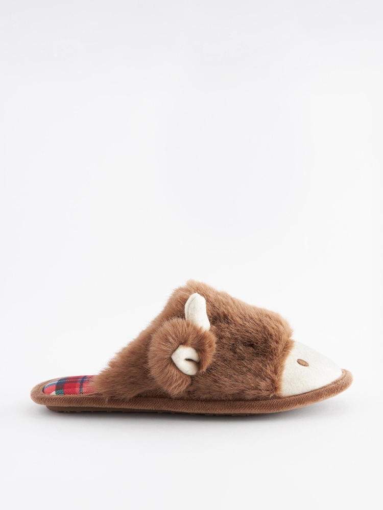 Brun - Chaussons mules Hamish The Highland Cow - Image 4 of 7