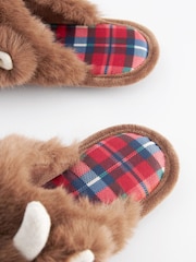 Brown Hamish The Highland Cow Mule Slippers - Image 6 of 7