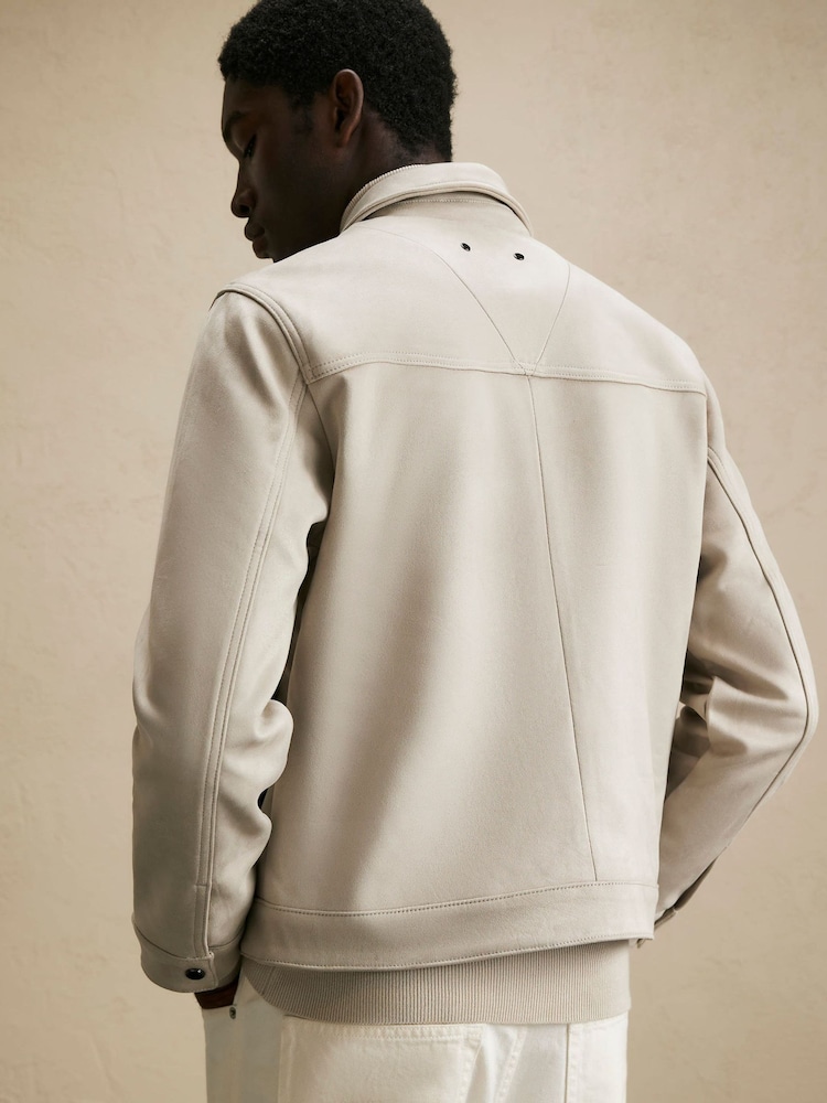 River Island Natural Suedette Jacket - Image 4 of 4 River Island Natural Suedette Jacket - Image 4 of 4