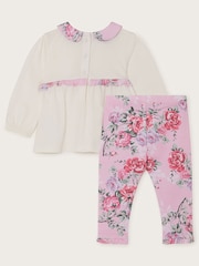 Monsoon Pink Newborn Floral 100% Cotton Shirt Set - Image 2 of 3