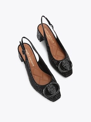 Kurt Geiger London Black Chelsea Block Slingback Shoes - Image 3 of 5