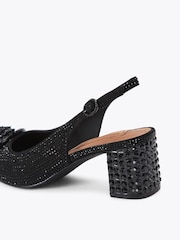 Kurt Geiger London Black Chelsea Block Slingback Shoes - Image 4 of 5
