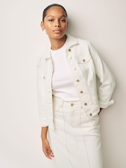 White Fuller Bust Denim Jacket - Image 1 of 6