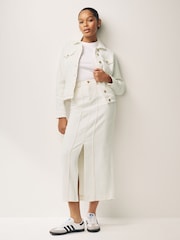White Fuller Bust Denim Jacket - Image 2 of 6