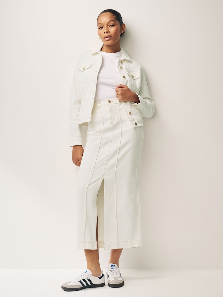 White Fuller Bust Denim Jacket - Image 2 of 6