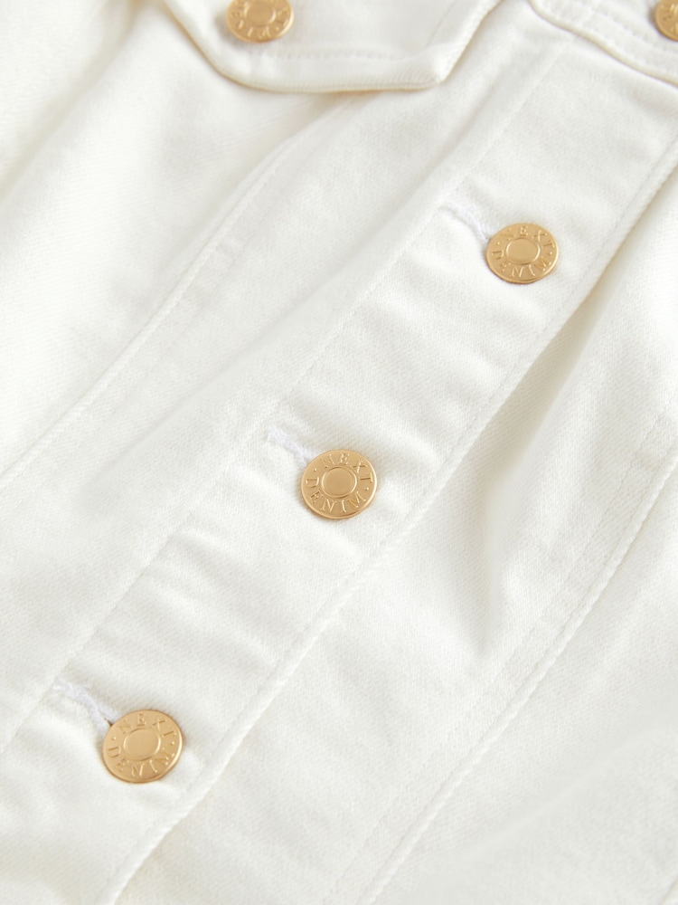 White Fuller Bust Denim Jacket - Image 6 of 6
