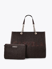 Carvela Brown Sorrento Raffia Tote Bag - Image 2 of 5