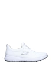 Skechers White Standard Fit Skechers Womens Standard Fit Squad Slip Resistant Work Trainers - Image 1 of 5