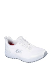 Skechers White Standard Fit Skechers Womens Standard Fit Squad Slip Resistant Work Trainers - Image 3 of 5