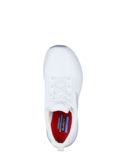 Skechers White Standard Fit Skechers Womens Standard Fit Squad Slip Resistant Work Trainers - Image 4 of 5
