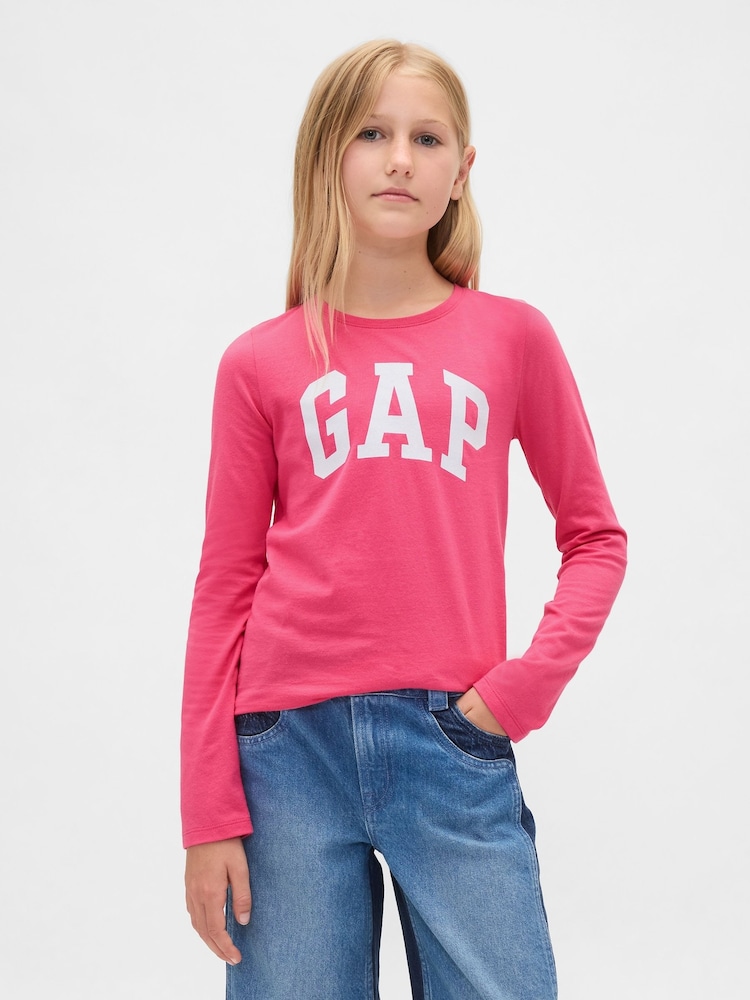 Gap Bright Pink Logo Short Sleeve T-Shirt (4-13yrs) - Image 1 of 4 Gap Bright Pink Logo Short Sleeve T-Shirt (4-13yrs) - Image 1 of 4