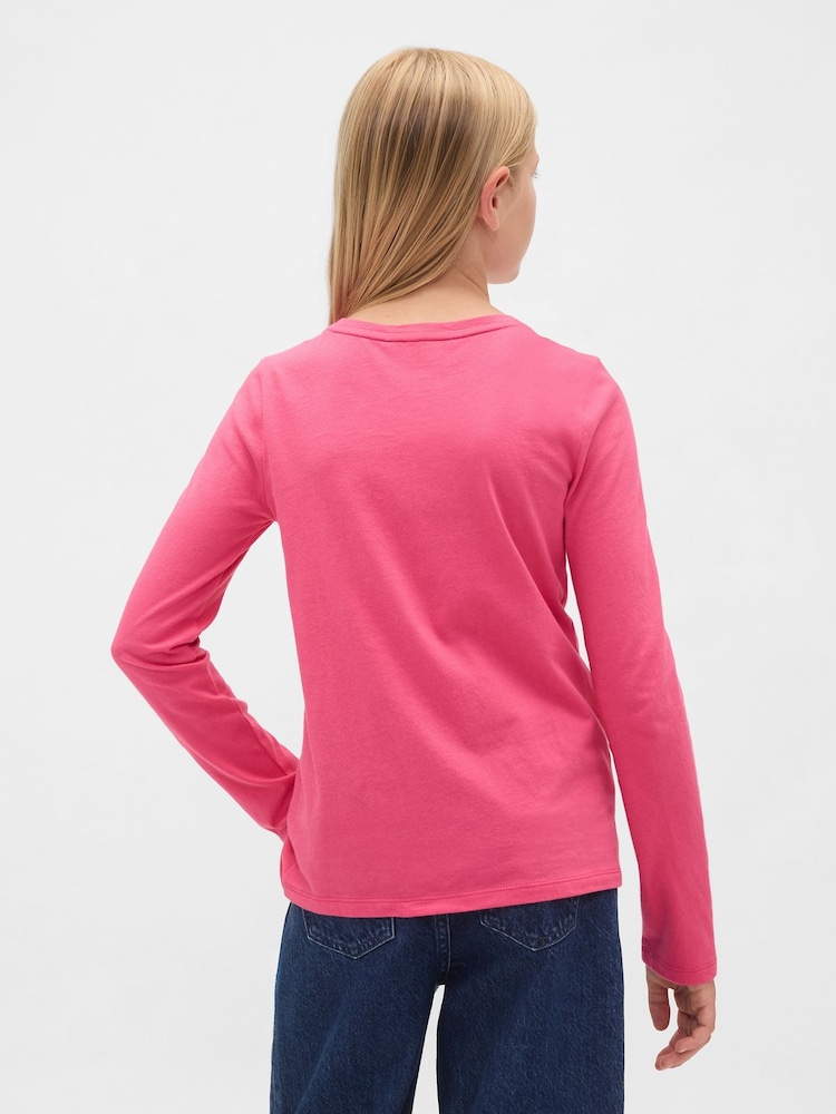 Gap Bright Pink Logo Short Sleeve T-Shirt (4-13yrs) - Image 2 of 4 Gap Bright Pink Logo Short Sleeve T-Shirt (4-13yrs) - Image 2 of 4