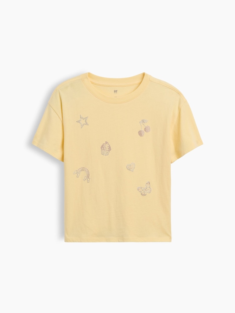Gap Yellow Oversized Graphic T-Shirt (4-13yrs) - Image 1 of 3 Gap Yellow Oversized Graphic T-Shirt (4-13yrs) - Image 1 of 3