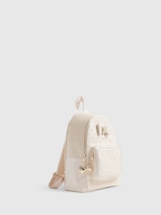 River Island Cream Embossed Bow Backpack - Image 4 of 6