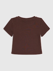 River Island Brown Sequin Embroidered T-Shirt - Image 2 of 4