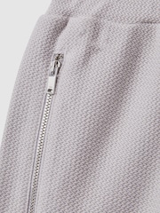 Reiss Silver Hester Textured Cotton Drawstring Shorts - Image 6 of 6