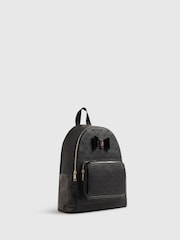 River Island Black Embossed Bow Backpack - Image 2 of 5