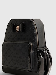 River Island Black Embossed Bow Backpack - Image 4 of 5